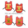 orange 100%polyester mesh no sleeve reflective safety road traffic vest for children